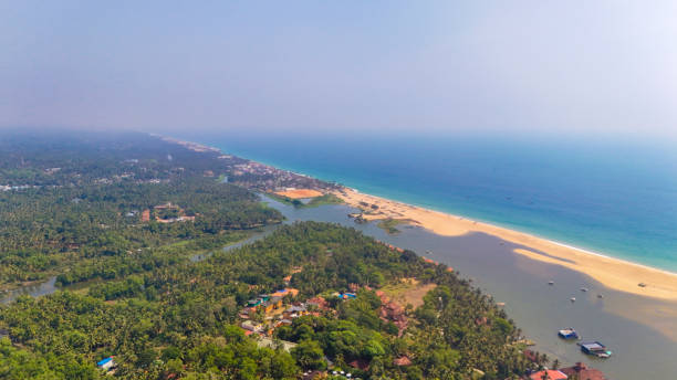 istock Mesmerizing Drone Shot of Poovar Island's Scenic Backwaters 2201210096