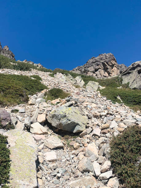 istock Hiking path during the ascent of Monte Cinto from Lozzi in Corsica 2201216806