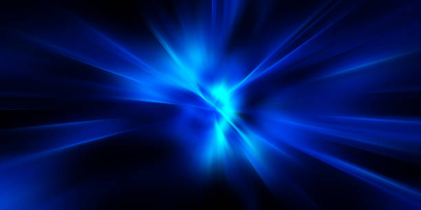 istock Abstract futuristic background with glowing blue light effect. High speed. Hi-tech. Abstract technology background concept 2201221429