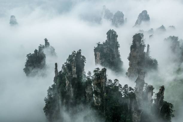 istock Misty Zhangjiajie Mountains in China 2201222494