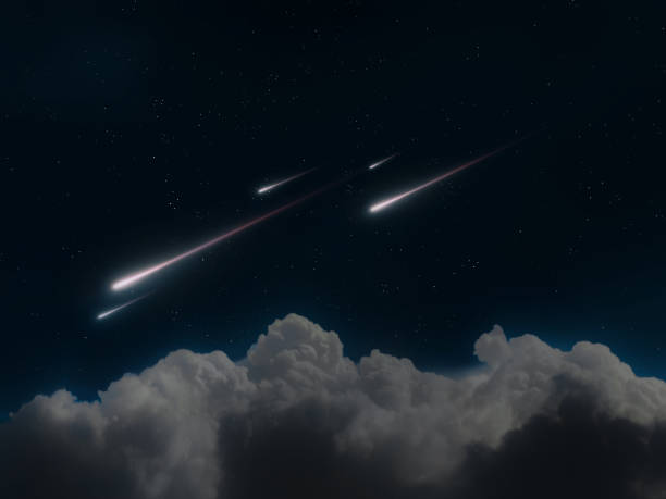 istock Bolides illuminate the night sky. Meteor stream in the sky. 2201241202