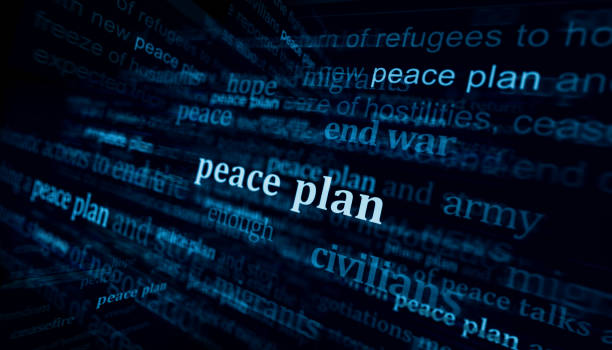 istock Peace plan sanctions headline titles media 3d illustration 2201243088
