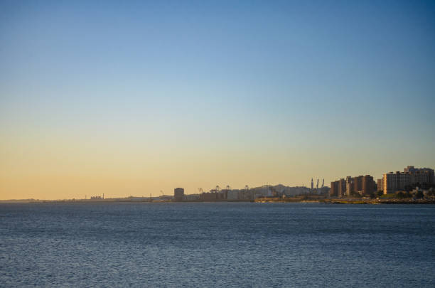 istock Panoramic view of Montevideo at sunset 2201249450