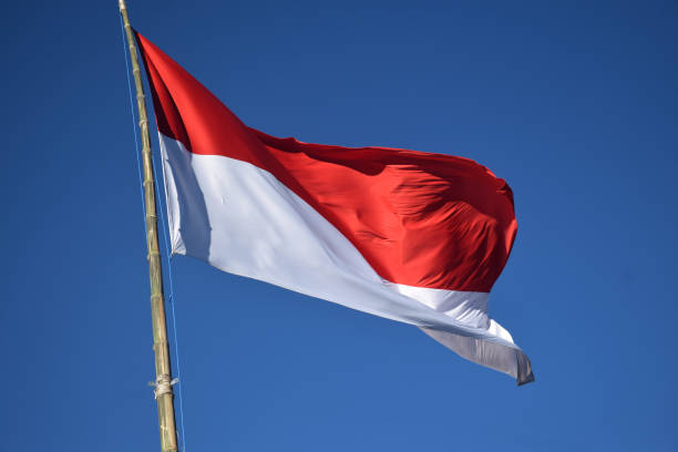 istock Indonesian flag red and white 2201255074