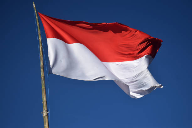 istock Indonesian flag red and white 2201255080