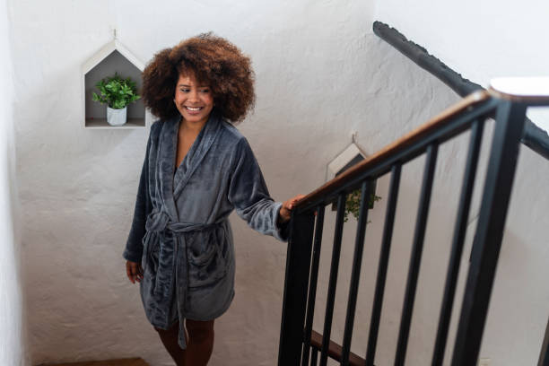 istock A morning at home wearing your comfortable robe in the morning 2201268917