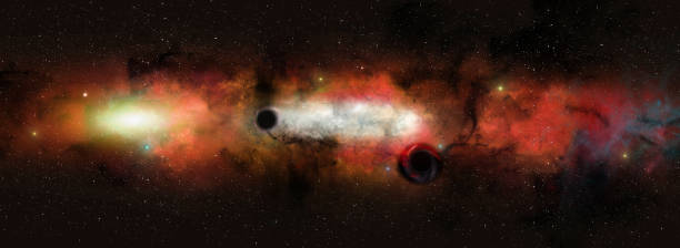 wide imaginary deep space nebula balck holes and star field in the darkness of universe
