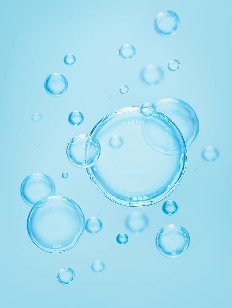 istock blue background with transparent air bubbles 2201271980