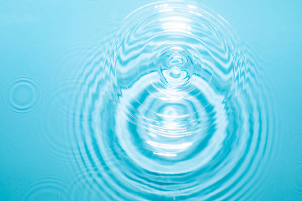 Drop of water on a white background.