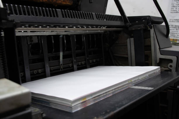 istock Paper in Industrial Printer High Speed Printing Process 2201279445