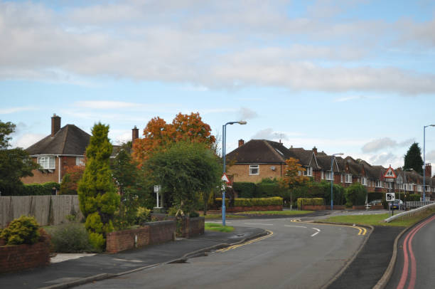 istock Suburban Street in Autumn 2201286860
