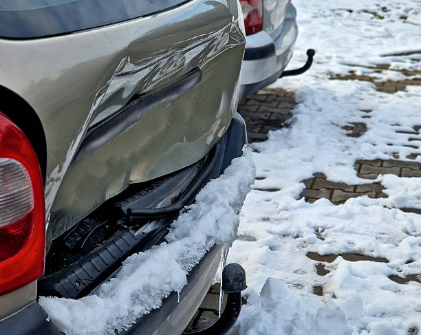 istock dented car trunk lid. at once when backing up or not braking when the distance is wrong. emergency braking. a plumber will fix your car cheaply 2201290257