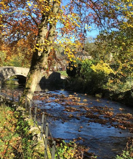 istock English Stone Bridge Over an Autumn River 2201293967