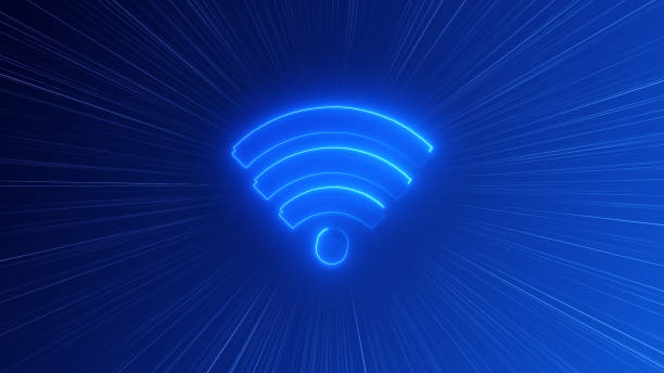 istock Wifi Sign In Neon Color, 4K Loop - 4K Stok photo 2201302273