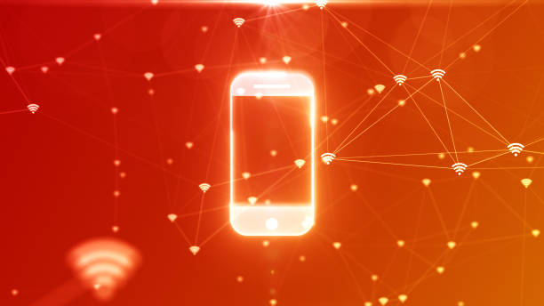Abstract Animation Data protection Cyber Security, Privacy. smartphone, cellphone. Business Technology Concept. Shield, padlock, keyhole. Cyber safety of personal data, lock for protection - 4K Stok photo