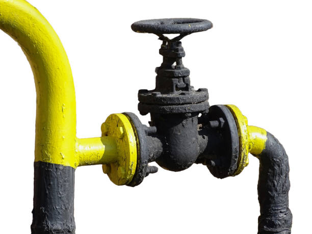 istock Gas pipe isolated on white background - energy concept 2201302783