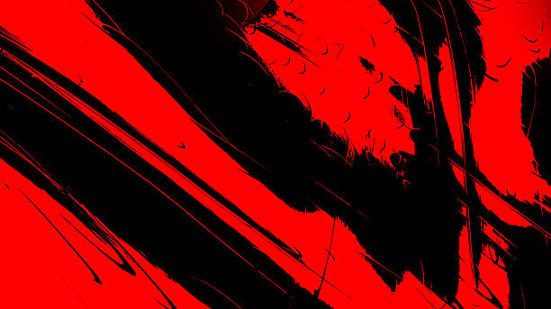 istock Red black color  geometric shapes background 2201303290