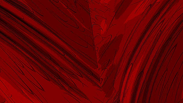 istock Red abstract background, wave, Geometric graphic, Minimal Texture, cover design, flyer template, banner, web page, book cover 2201303328