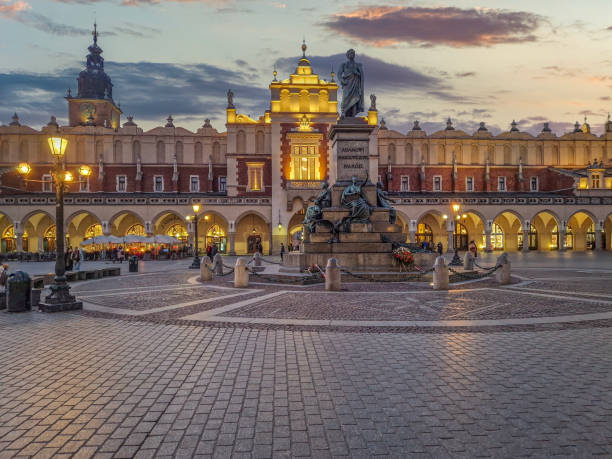 istock Evening on the old market square in Krakow, Poland. 2201306740