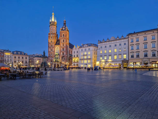 istock Evening on the old market square in Krakow, Poland. 2201306816