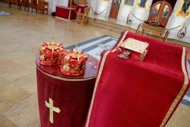 istock Crowns in Orthodox Church 2201312447