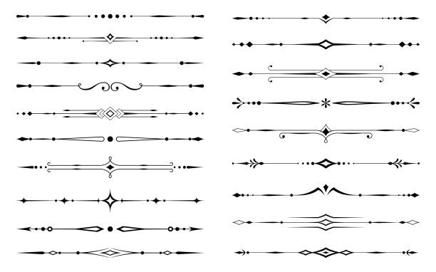Set of dividers. Vector design elements.