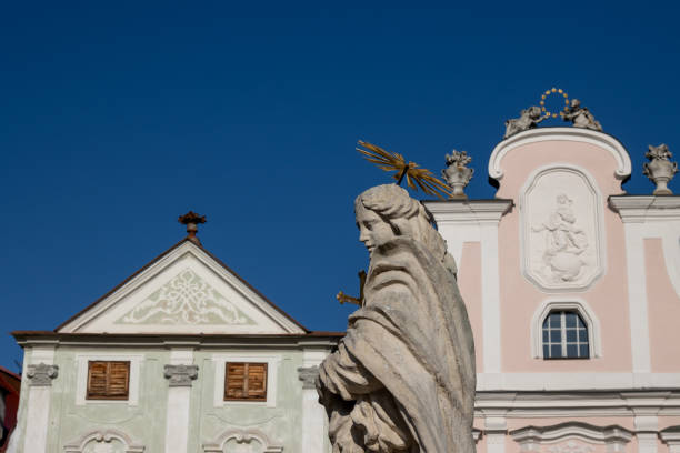 istock Statue of Saint Margaret on the square, Telc, Czechia 2201315504