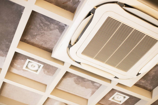 istock Large ceiling air conditioner. Powerful cooling system for commercial and home interiors. 2201316224