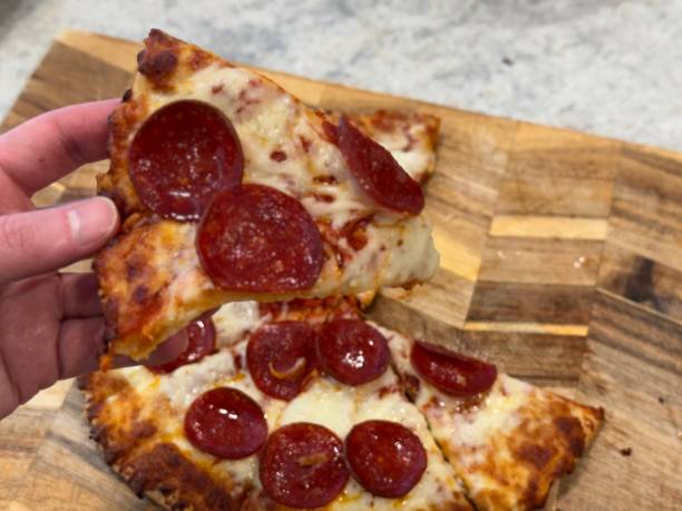 istock Homemade Gluten Free Pizza Crust with Pepperoni 2201317604