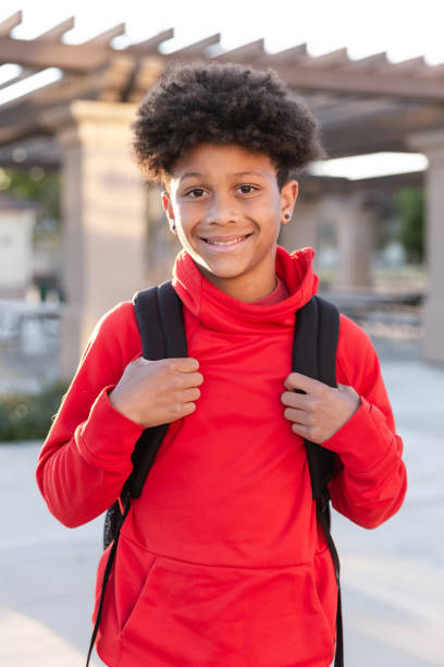 istock Portrait of a tween on campus with a backpack 2201326397