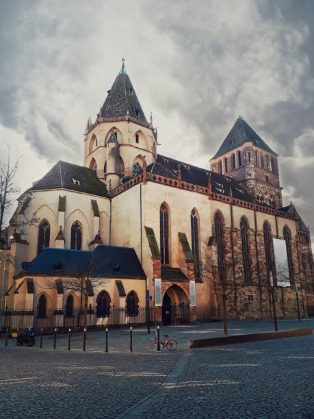istock Saint Thomas church in Strasbourg. Protestant cathedral, gothic architecture style. Strasbourg, Alsace, France 2201331563