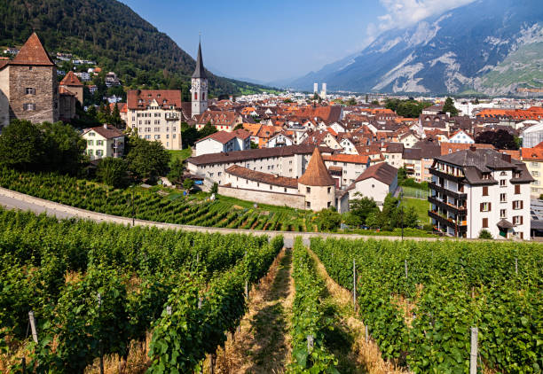 istock Panorama of Chur (Coire) old town, Graubunden, Switzerland. 2201339002