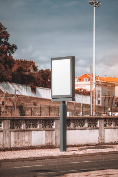 istock Blank billboard mockup, city street 2201341608