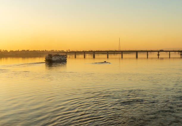 The Nile promenade at sunset