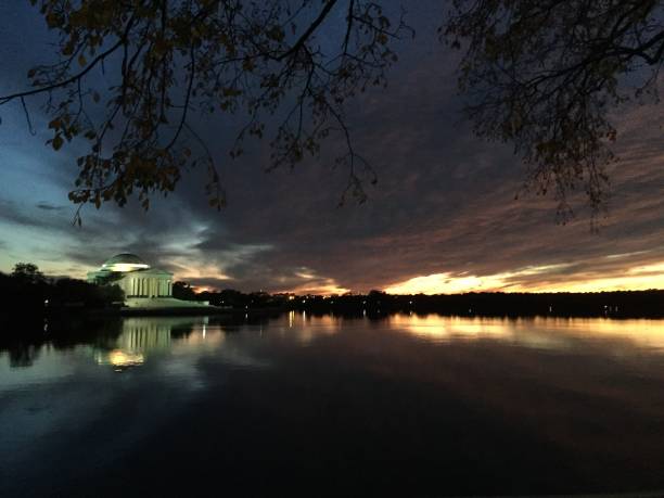 istock Jefferson Memorial at sunset after a storm 2201345946