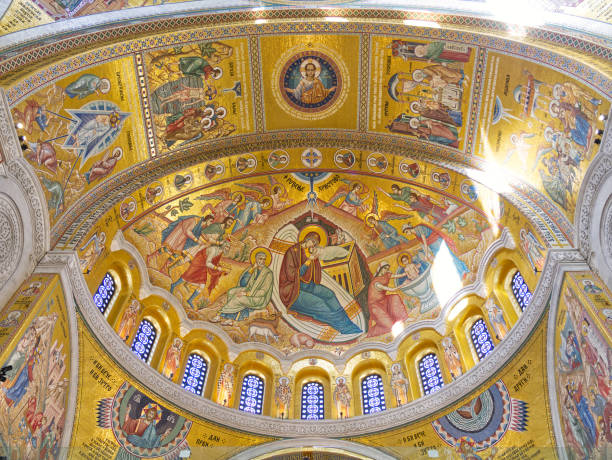 istock Ornate Byzantine Mosaic in Church Dome 2201350420