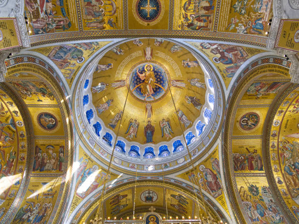 istock Ornate Byzantine-style Church Dome Interior 2201350545