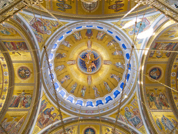 istock Ornate Dome Interior of Byzantine-Style Church 2201350781