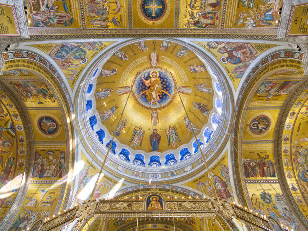 istock Ornate Dome Interior of Byzantine-Style Church 2201350800