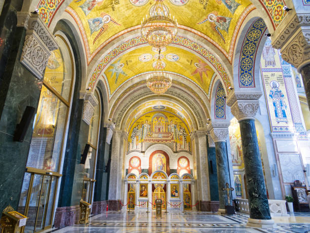 istock Ornate Interior of Byzantine-Style Church 2201351372
