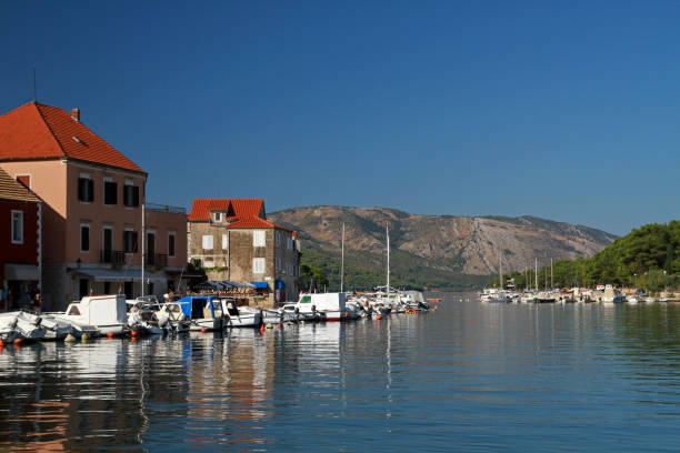 istock Old harbour in Stari Grad on Hvar Island, Croatia 2201353238