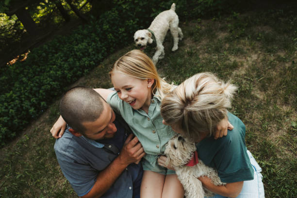 Family in Garden