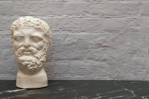 istock A white statue of Hercules stands on a black marble countertop 2201353939