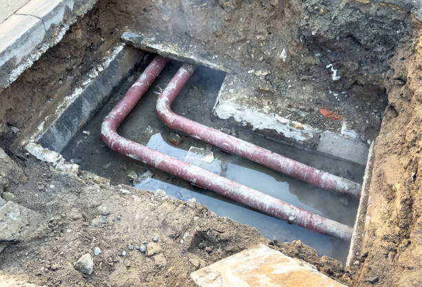 istock Workers dig around exposed utility lines while water collects in a construction site trench during the afternoon, revealing essential infrastructure 2201363498