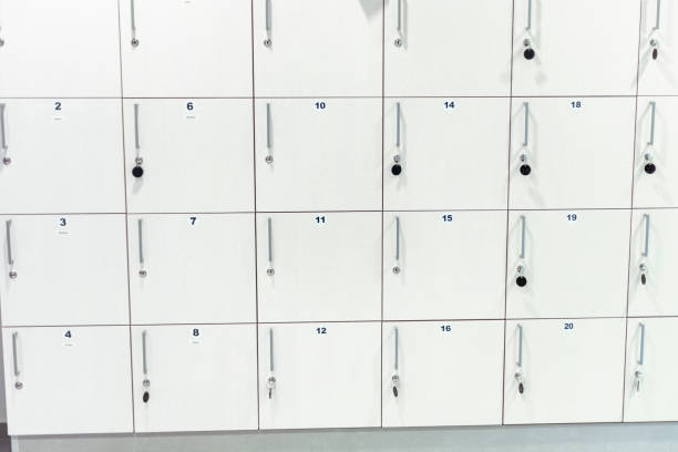 istock Lockers organized with numbered labels in a modern facility for personal storage and security 2201366627