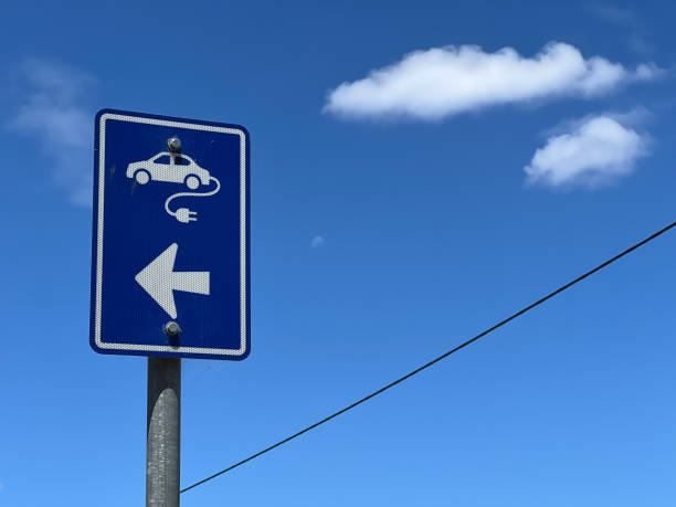 istock Plug-in electric vehicle sign 2201376989