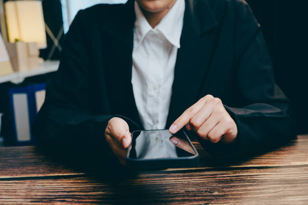 istock Business Professional Using Tablet in Modern Office Environment, business concept 2201409072