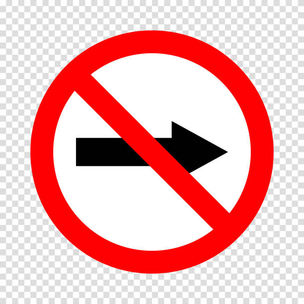 Move Right Sign 130+ No Right Turn Sign Stock Illustrations, Royalty-Free Vector ...