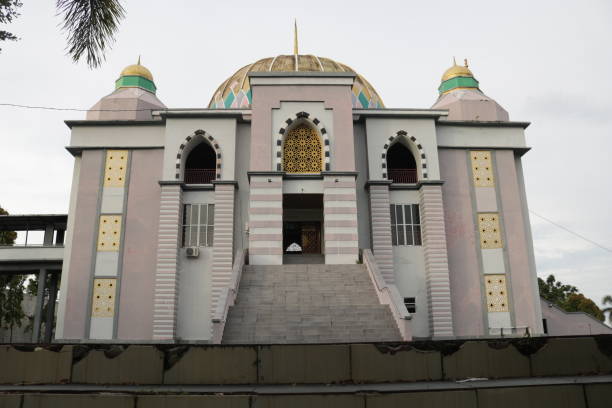 istock Mosque with beautiful colors taken from a low camera angle 2201417831