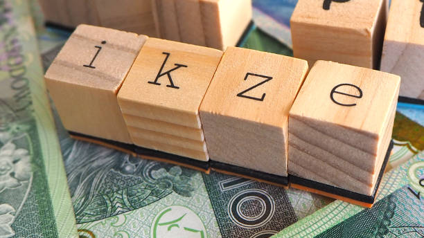 istock Polish money and wooden cubes 2201418135